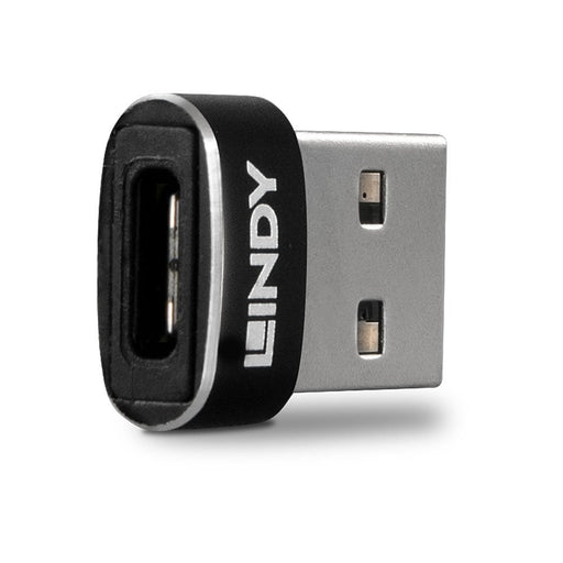 Lindy USB 2.0 Low Profile Type A to C Adapter | 41884 Cable Gender Changers Lindy