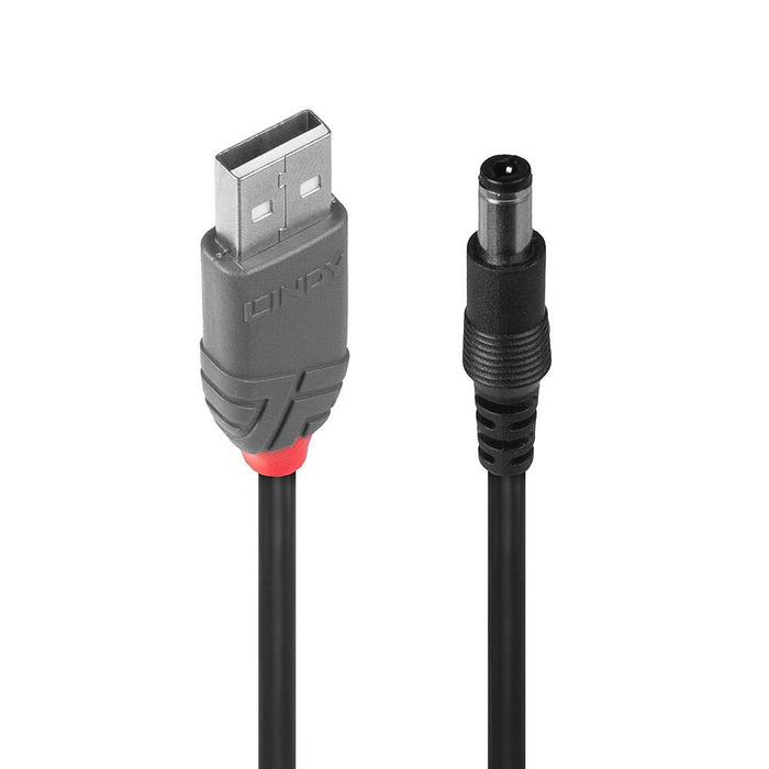 Lindy USB 2.0 Type A to 5.5mm DC Cable, 1.5m | 70267 USB Cable Lindy