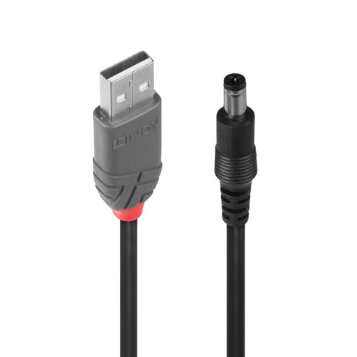 Lindy USB 2.0 Type A to 5.5mm DC Cable, 1.5m | 70268 USB Cable Lindy