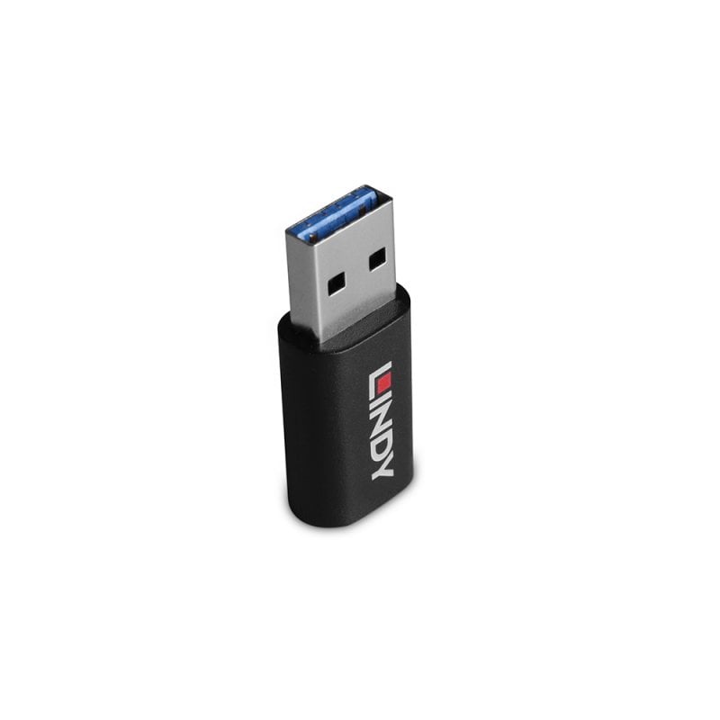 Lindy USB 2.0 Type A to C Data Blocker | 71264 Adapter / Converter Lindy