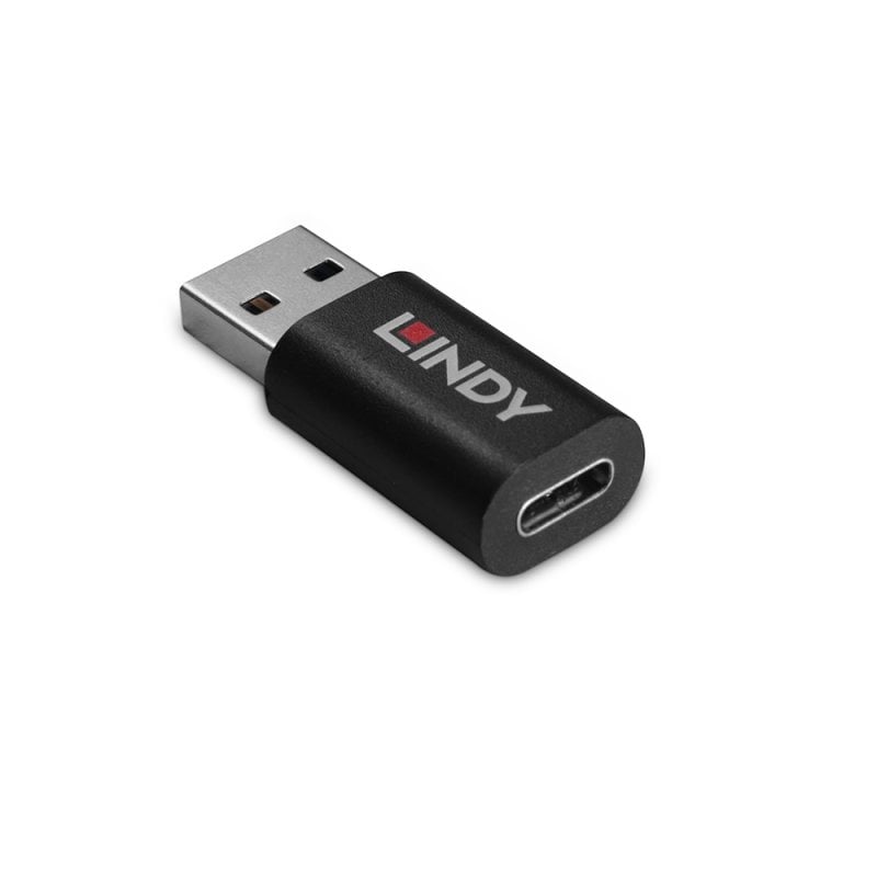 Lindy USB 2.0 Type A to C Data Blocker | 71264 Adapter / Converter Lindy