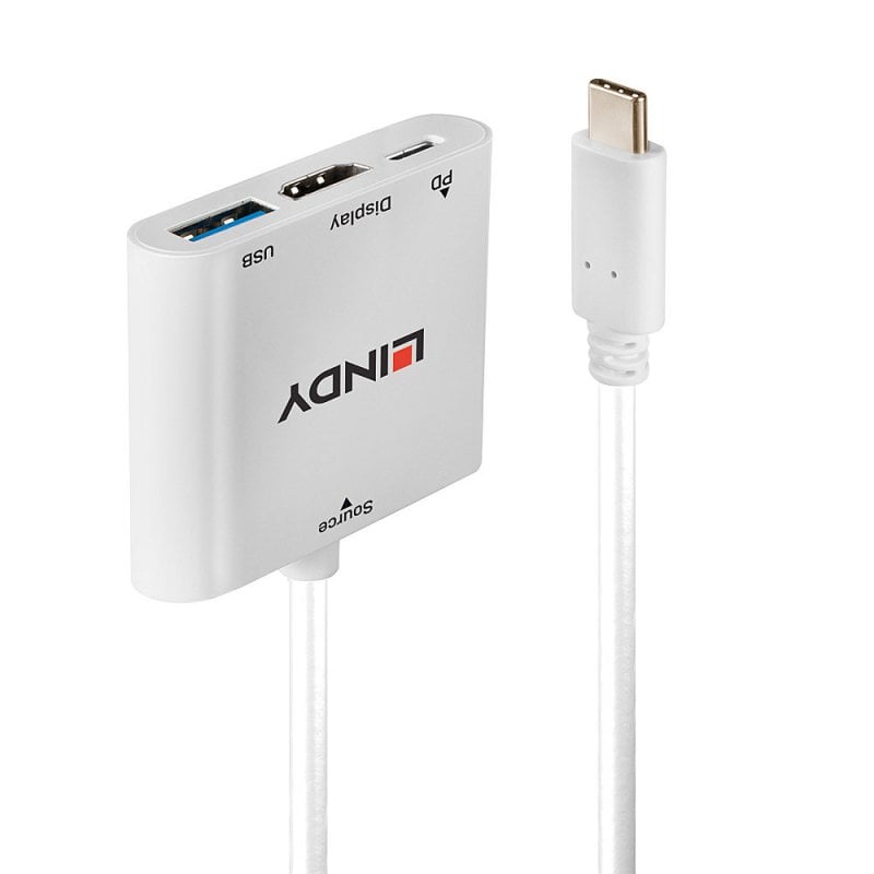 Lindy USB 3.1 Type C to HDMI Converter with USB Type A port and Power Delivery | 43274 USB Hub & Docking Station Lindy