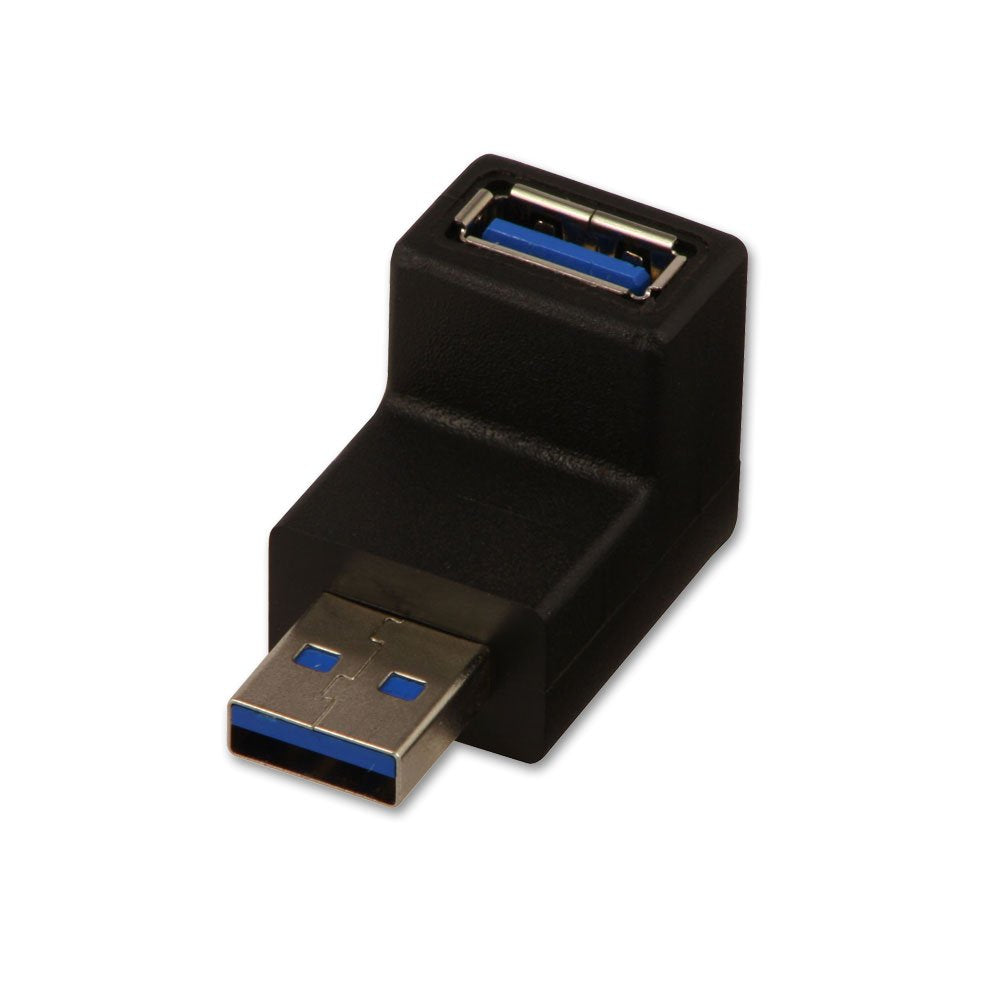 Lindy USB 3.2 90 Degree Down Type A Male to A Female Right Angle Adapter | 71260 Adapter / Converter Lindy