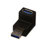 Lindy USB 3.2 90 Degree Down Type A Male to A Female Right Angle Adapter | 71260
