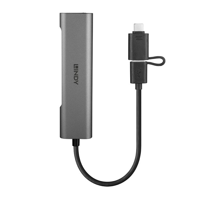 Lindy USB 3.2 Gen 1 Hub & Gigabit Ethernet Converter | 43379 USB Hub & Docking Station Lindy