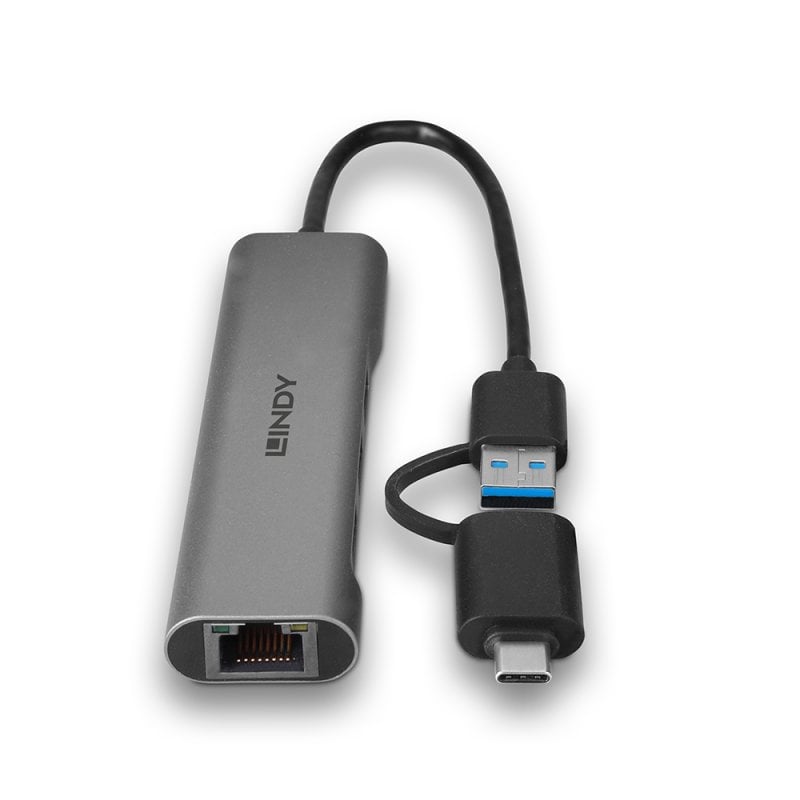 Lindy USB 3.2 Gen 1 Hub & Gigabit Ethernet Converter | 43379 USB Hub & Docking Station Lindy