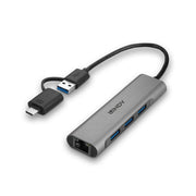 Lindy USB 3.2 Gen 1 Hub & Gigabit Ethernet Converter | 43379 USB Hub & Docking Station Lindy