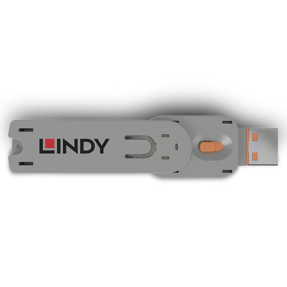 Lindy USB-A Port Blocker Extra Key, Orange (1x Key) | 40623 Port Blocker Lindy