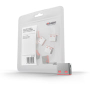 Lindy USB-A Port Blocker Extra Lock Pack, Pink (10x Locks) | 40460 Port Blocker Lindy