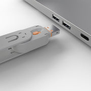Lindy USB-A Port Blocker Kit, Orange (1x Key, 4x Locks) | 40453 Port Blocker Lindy