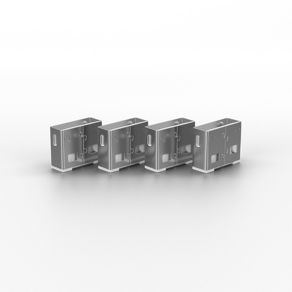 Lindy USB-A Port Blocker Kit, White (1x Key, 4x Locks) | 40454 Port Blocker Lindy