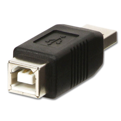 Lindy USB Adapter, USB A Male to B Female | 71231 Cable Gender Changers Lindy