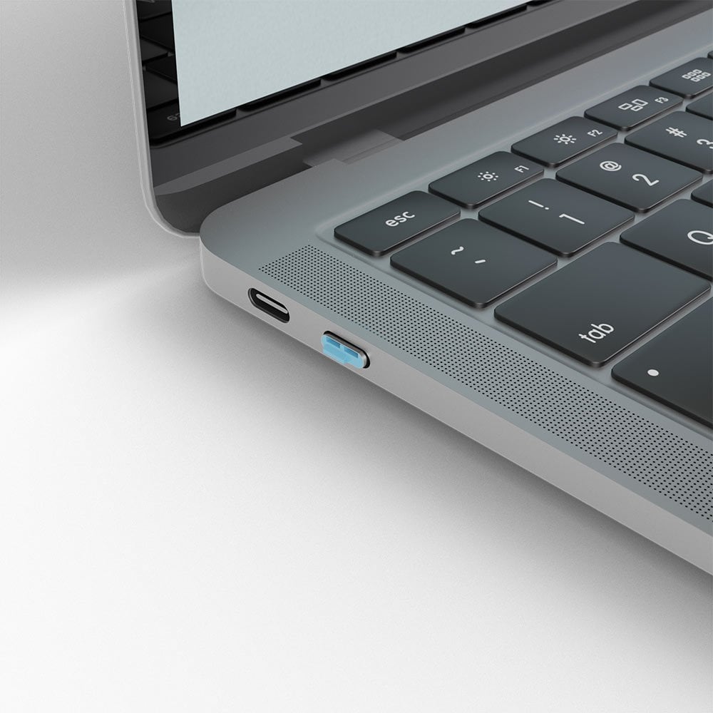 Lindy USB-C Port Blocker Kit, Blue (1x Key, 4x Locks) | 40465 Port Blocker Lindy