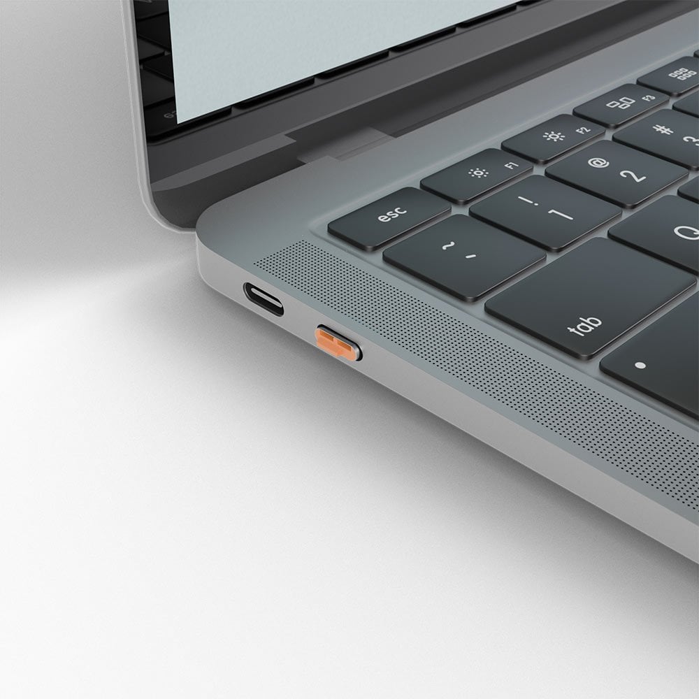 Lindy USB-C Port Blocker Kit, Orange (1x Key, 4x Locks) | 40428 Port Blocker Lindy