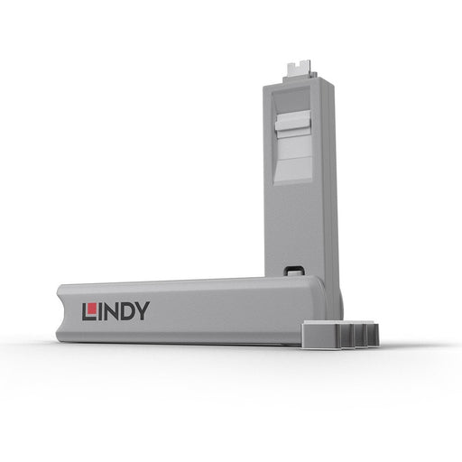 Lindy USB-C Port Blocker Kit, White (1x Key, 4x Locks) | 40427 Port Blockers Lindy