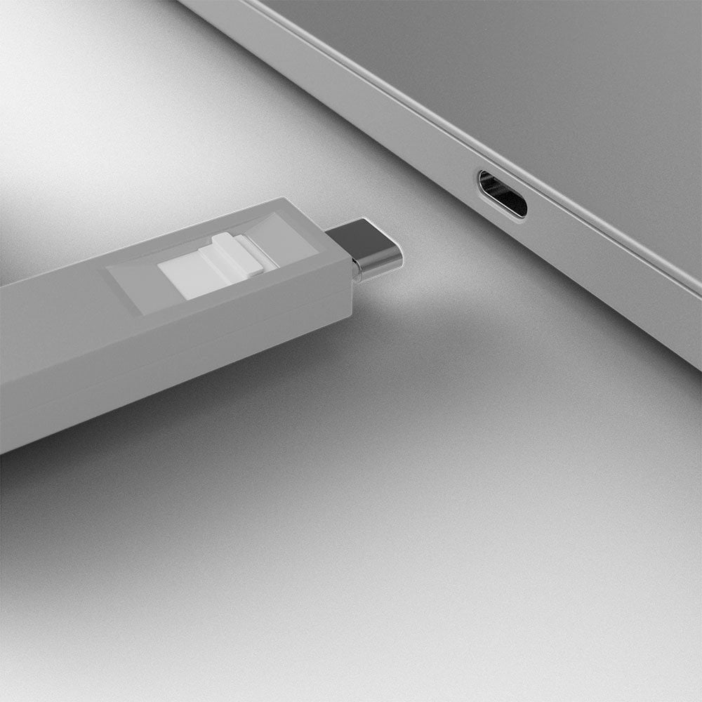 Lindy USB-C Port Blocker Kit, White (1x Key, 4x Locks) | 40427 Port Blocker Lindy