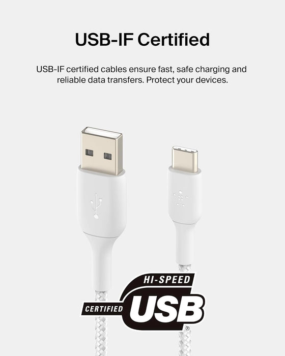 Belkin BoostCharge USB Cable 2 m USB A USB C White | CAB002BT2MWH