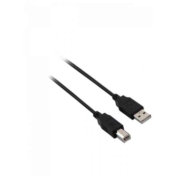 V7 USB A Male to USB B Male Cable USB 2.0 480 Mbps 3m/10ft Black - V7E2USB2AB-03M