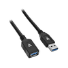 V7 USB A Female to USB A Male USB 3.2 Gen1 Extension Cable 5 Gbps 2m/6.6ft Black - V7U3.0EXT-2M-BLK-1E