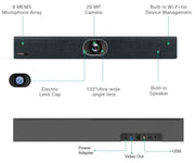 Yealink UVC40 All-in-One USB Video Bar Video Conferencing System Yealink