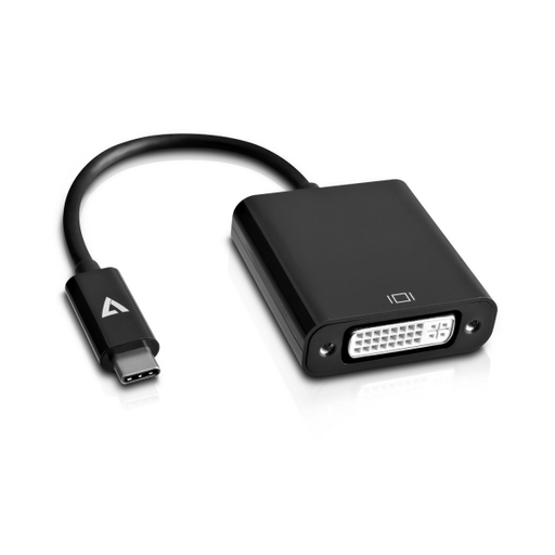 V7 USB-C Male to DVI-I Female 1080P FHD - V7UCDVI-BLK-1E