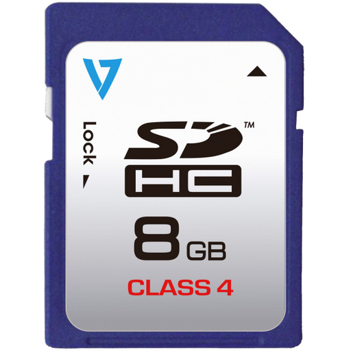 V7 8GB Class 4 SDHC Memory Card - VASDH8GCL4R-2E