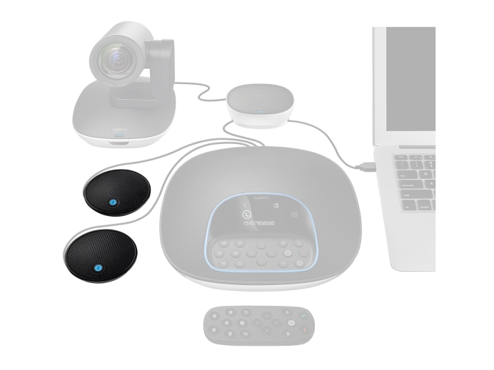 Logitech GROUP Expansion Mics for Large Meetings | 989-000171 Microphone Accessory Logitech