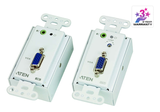 Aten VGA/Audio Cat 5 Extender Wall Plate (1280 x 1024@150m) | VE156-AT-E