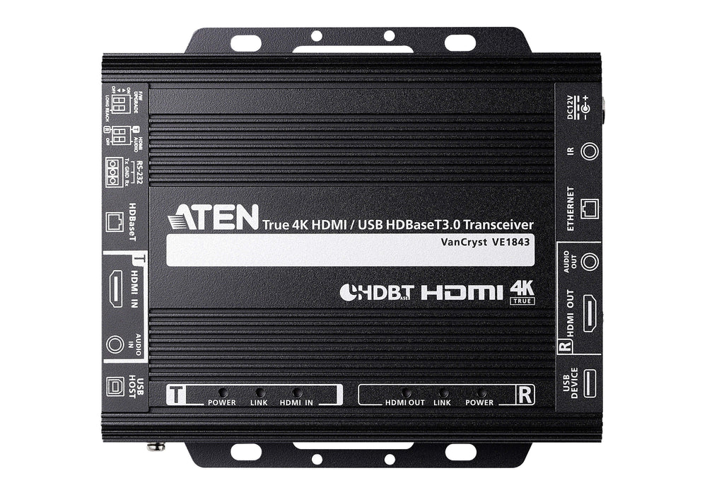 Aten VE1843 True 4K HDMI / USB HDBaseT 3.0 Transceiver