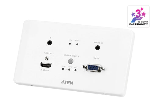 Aten HDMI & VGA HDBaseT Transmitter with EU Wall Plate / PoH (4K@100m) (HDBaseT Class A) (PoH PD) | VE2812AEUT-AT-E