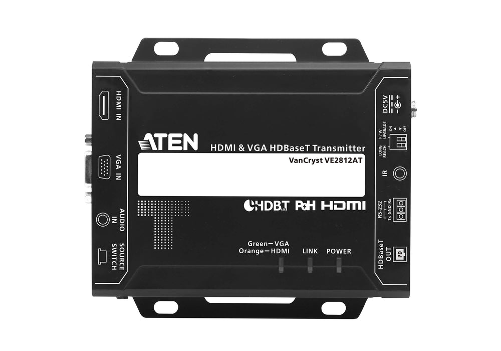 Aten HDMI & VGA HDBaseT Transmitter with POH (4K@100m) (HDBaseT Class A) (PoH PD) | VE2812AT-AT-E