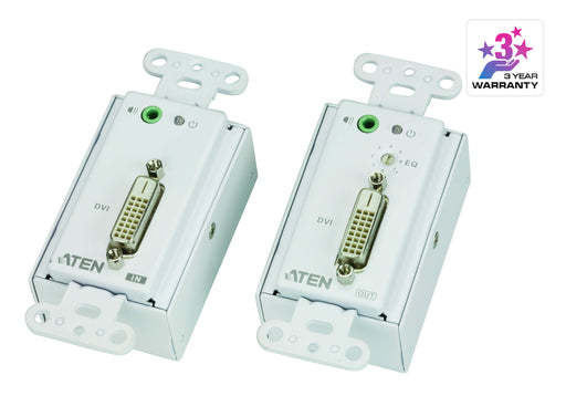 Aten DVI/Audio Cat 5 Extender Wall Plate (1920 x 1200@40m) | VE606-AT-E