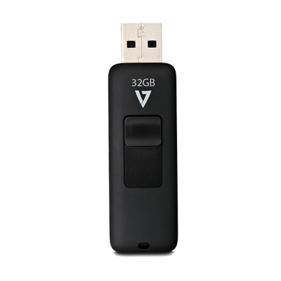 V7 32GB USB 2.0 Flash Drive With Slide-In Connector | VF232GAR-3E V7 USB Flash Drive V7