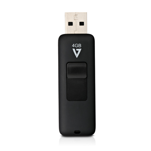 V7 VF24GAR-3E 4GB USB 2.0 Flash Drive with Slide-In Connector