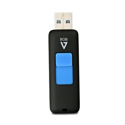 V7 8GB USB 3.0 Flash Drive With Slide-In Connector | VF38GAR-3E V7 USB Flash Drive V7