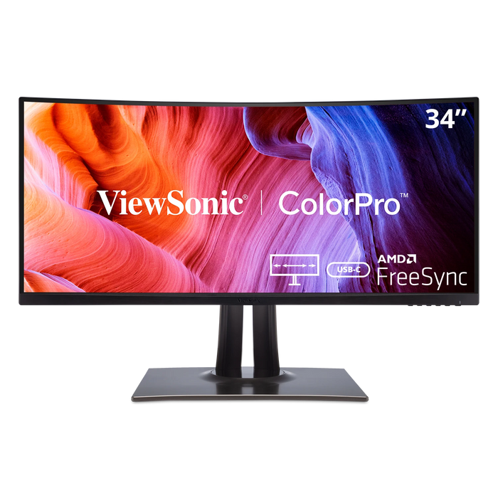 ViewSonic VP3481a 34" ColorPro 21:9 Curved UWQHD Monitor Desktop Monitor ViewSonic