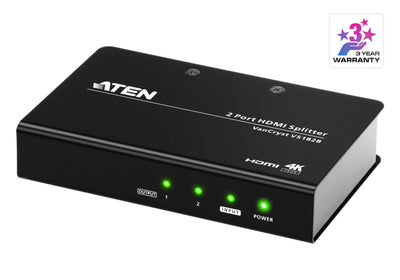 Aten VS182B 2-Port True 4K HDMI Splitter Video Splitter Aten