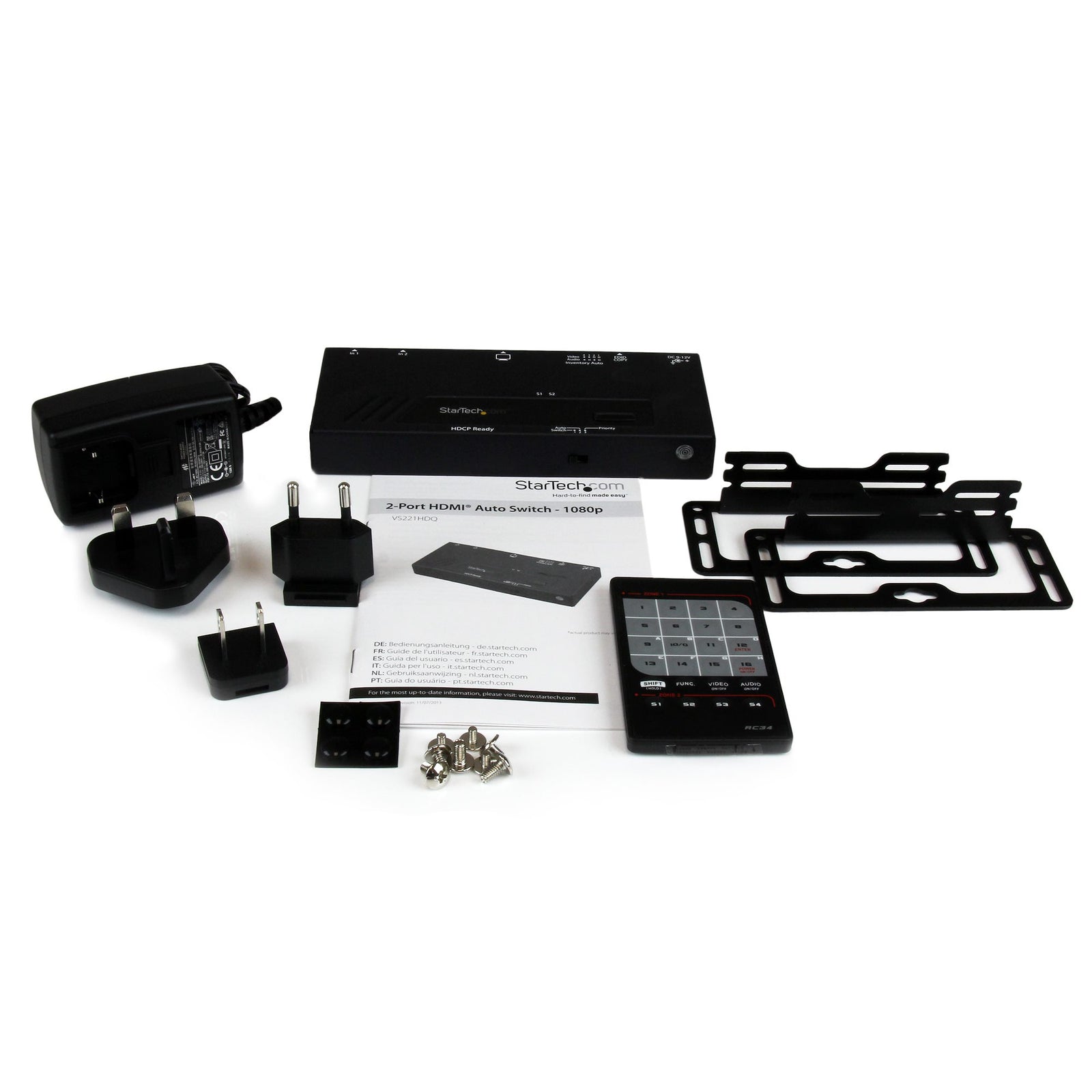 StarTech VS221HDQ 2 Port HDMI Switch w/ Automatic and Priority Switching - 1080p Video Switch Startech