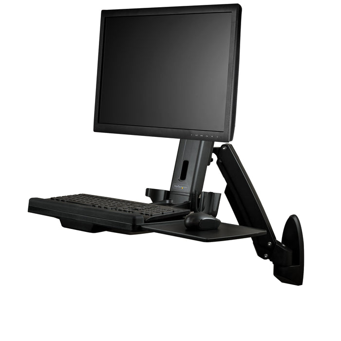 StarTech WALLSTS1 Wall Mount Workstation | Articulating Full Motion Standing Desk