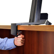 Ergotron 33-350-200 WorkFit-S, Single LD Workstation with Worksurface, Black Monitor Arm Desk Mount Ergotron