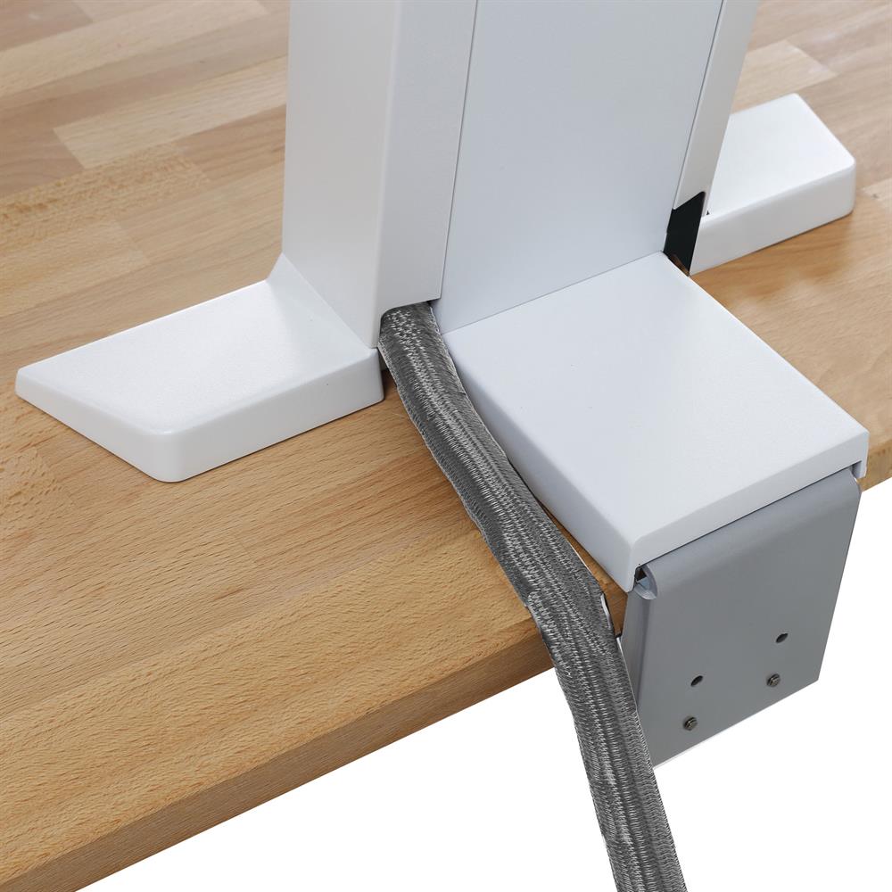 Ergotron 33-407-062 WorkFit-SR, Dual Monitor, Standing Desk Workstation, White Monitor Arm Desk Mount Ergotron