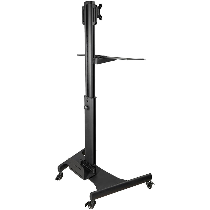 StarTech WKSTNCART Mobile Workstation Cart with Monitor Mount | CPU/PC Holder