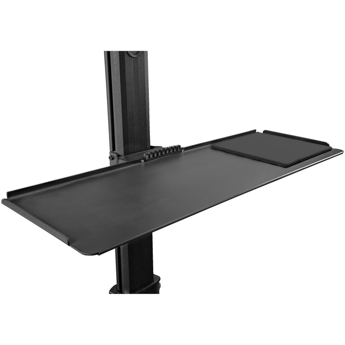 StarTech WKSTNCART Mobile Workstation Cart with Monitor Mount | CPU/PC Holder