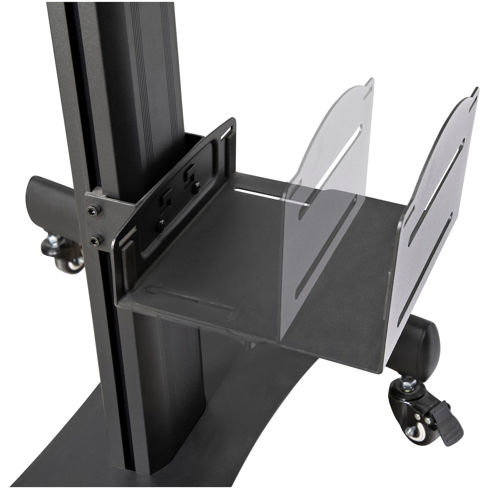 StarTech WKSTNCART Mobile Workstation Cart with Monitor Mount | CPU/PC Holder Mobile Trolley Startech