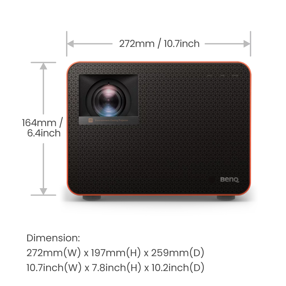 Benq X3000i Immersive Open World Gaming Projector - 3000 Lumens, 16:9 4K UHD HDR Projector BenQ