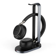 Yealink BH76TEAMS-BLACK Dual Ear Teams Approved Bluetooth Headset With Stand Headset Yealink