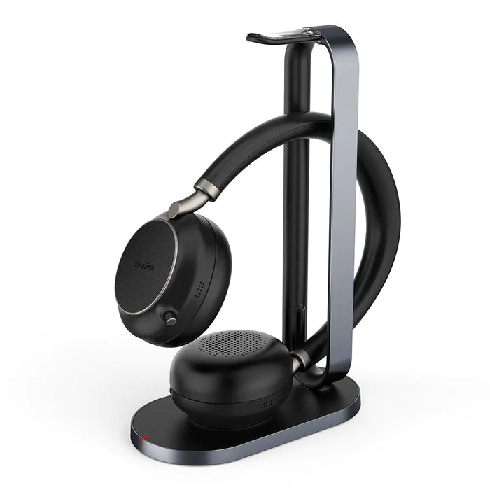 Yealink BH76TEAMS-BLACK Dual Ear Teams Approved Bluetooth Headset With Stand Headset Yealink