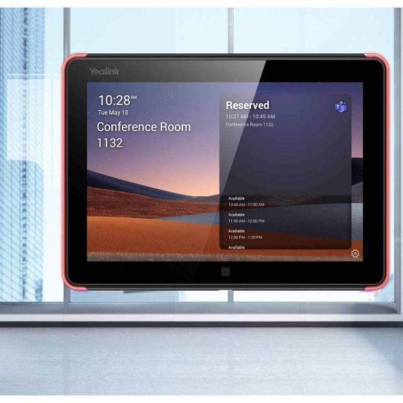 Yealink RoomPanel Plus Touch Panel For Meeting Room Management - Optimised For Teams Touch Control Panel Yealink