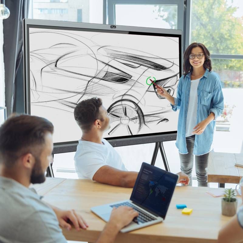 Yealink MeetingBoard 65'' 4K Ultra HD Microsoft Teams Rooms Interactive Display Interactive Touchscreen Display Yealink