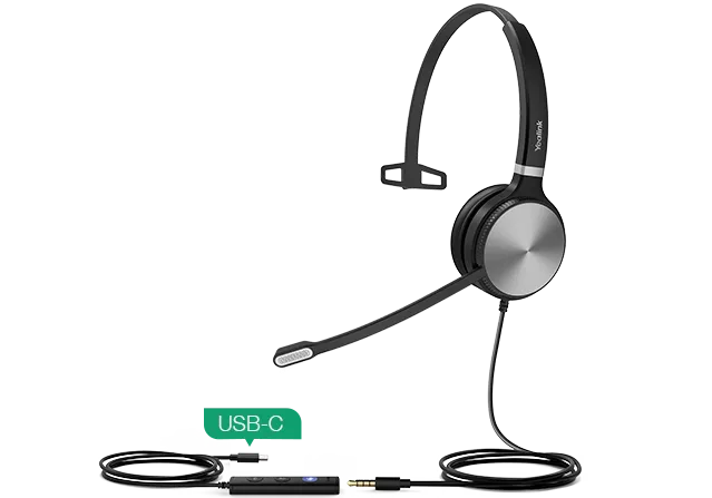 Yealink UH36SINGLE Single Ear Teams Approved USB Headset Headset Yealink
